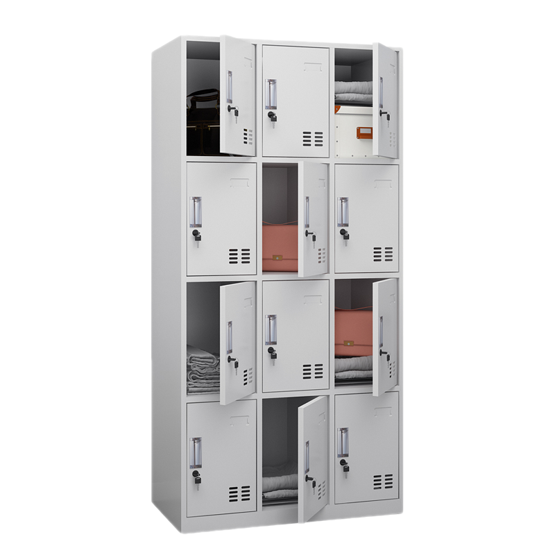 豫麦可 更衣柜员工柜 储物柜鞋柜 12门存包柜 寄存柜  钢制铁皮柜 12门更衣柜 经济型
