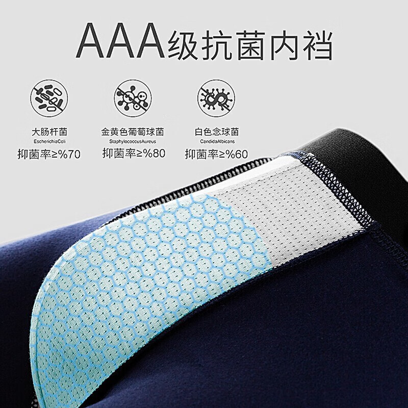 浪莎男士内裤男纯棉抗菌夏季透气100%全棉透气男生四角裤头平角短裤衩 8111【经典纯色款】 4条 XL (175) 【适合110-130斤】