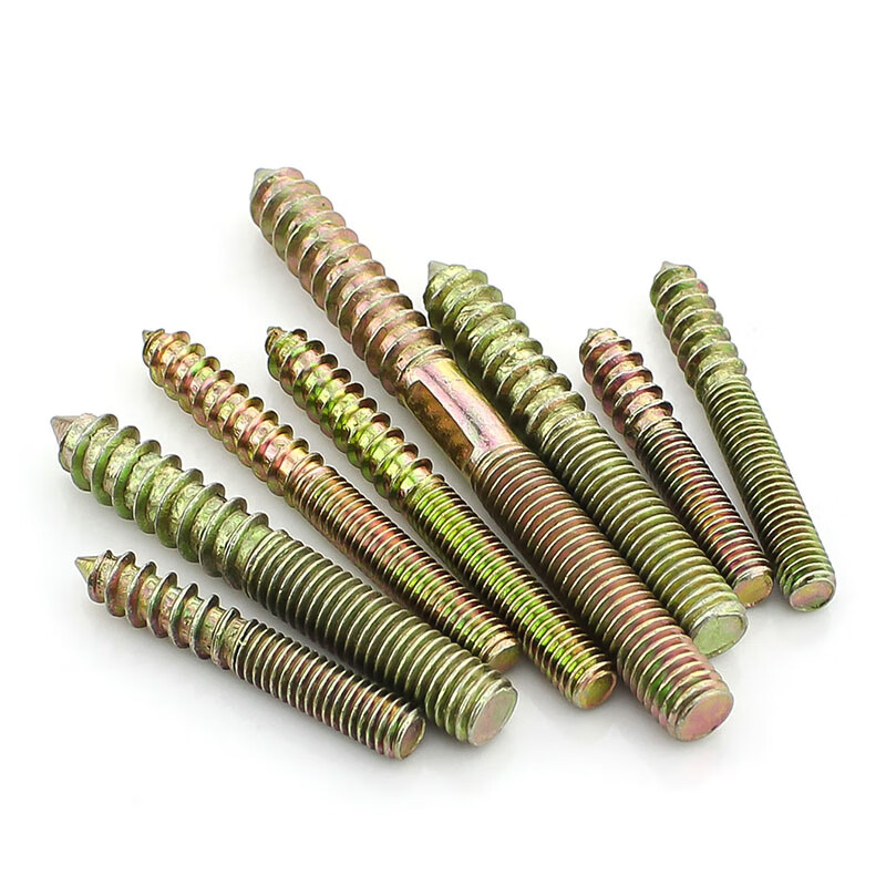 威旺m6m8*40双头牙螺丝栓家具连接件自攻螺丝钉丝杆尖尾双头牙沙发栓