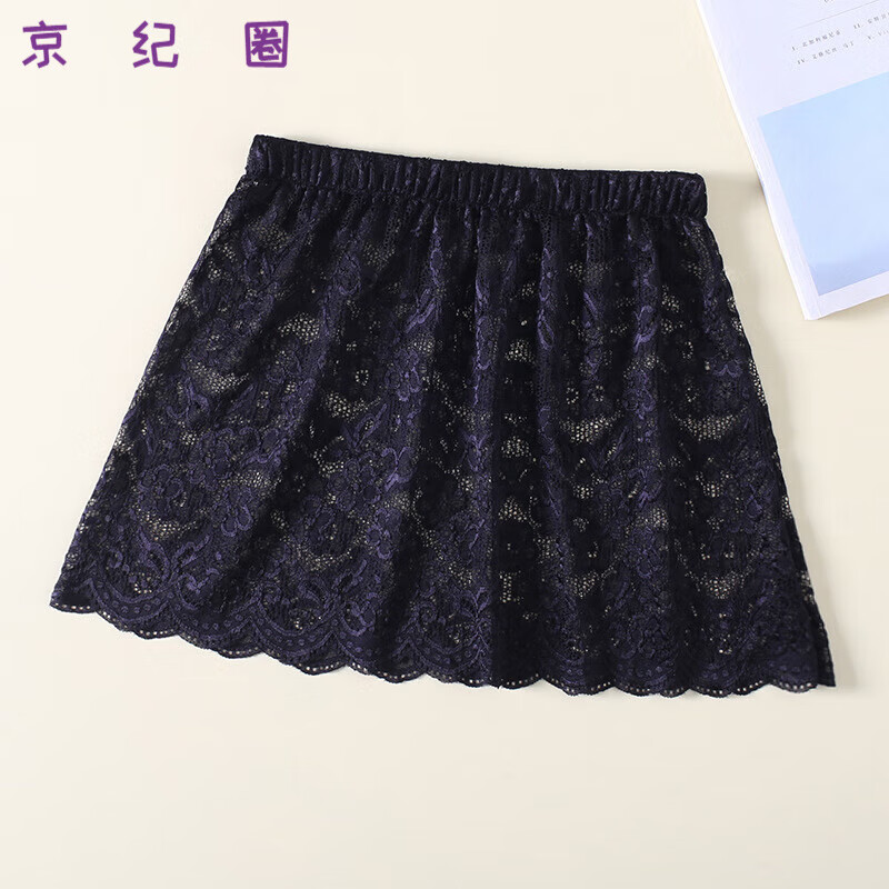 京纪圈屁帘女遮胯半身裙子叠穿内搭女打底半身裙衬衫搭配假下摆 黑色