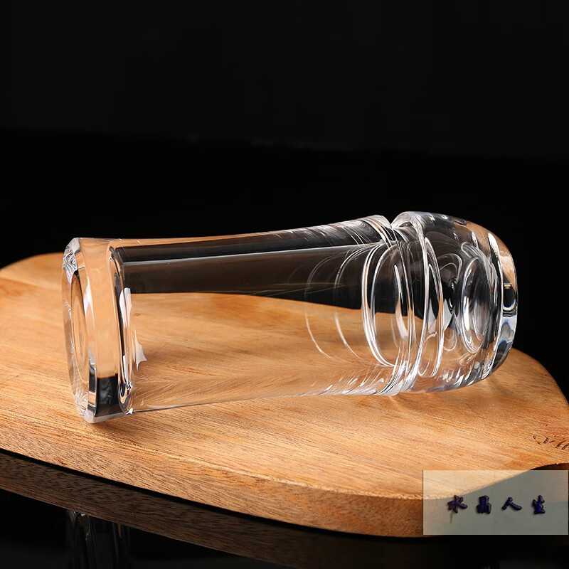 天然的水晶杯 原矿石白水晶茶杯天然纯手工带盖两用泡茶杯办公茶杯