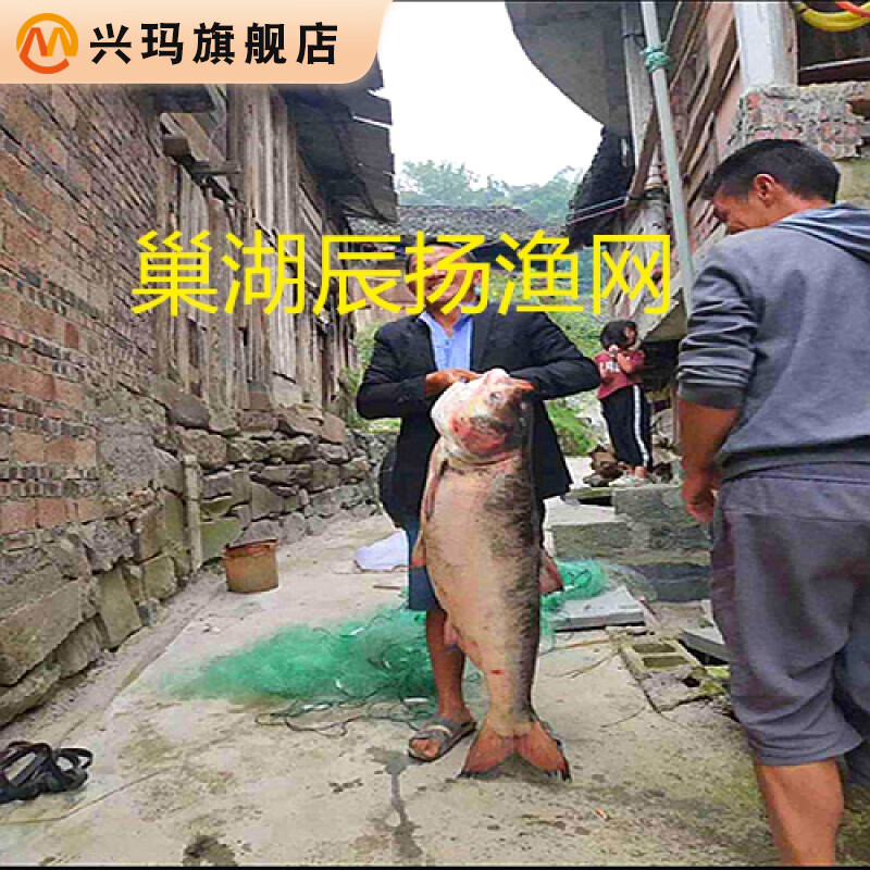 兴玛 三层渔网粘鱼网6米8米10米15米20米高鱼网三层网沉网加粗 5米高