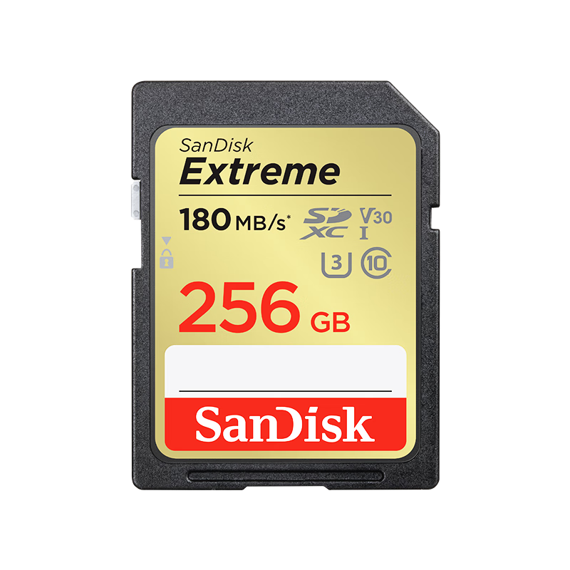 SanDisk 闪迪 Extreme 至尊极速系列 SD存储卡 256GB（UHS-I、V30、U3）