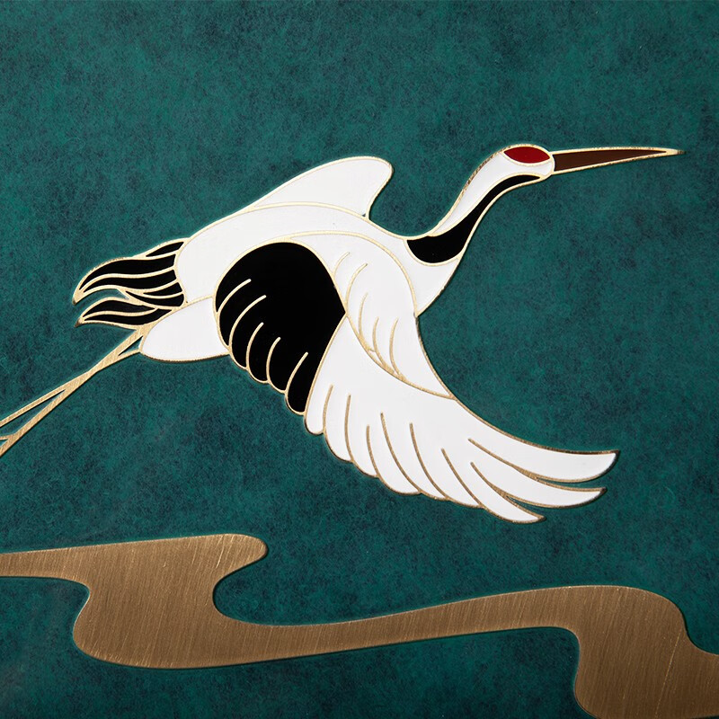 雕金铜壁画 客厅装饰画 办公室挂画 瑞鹤系列三联屏 瑞鹤呈祥三联 