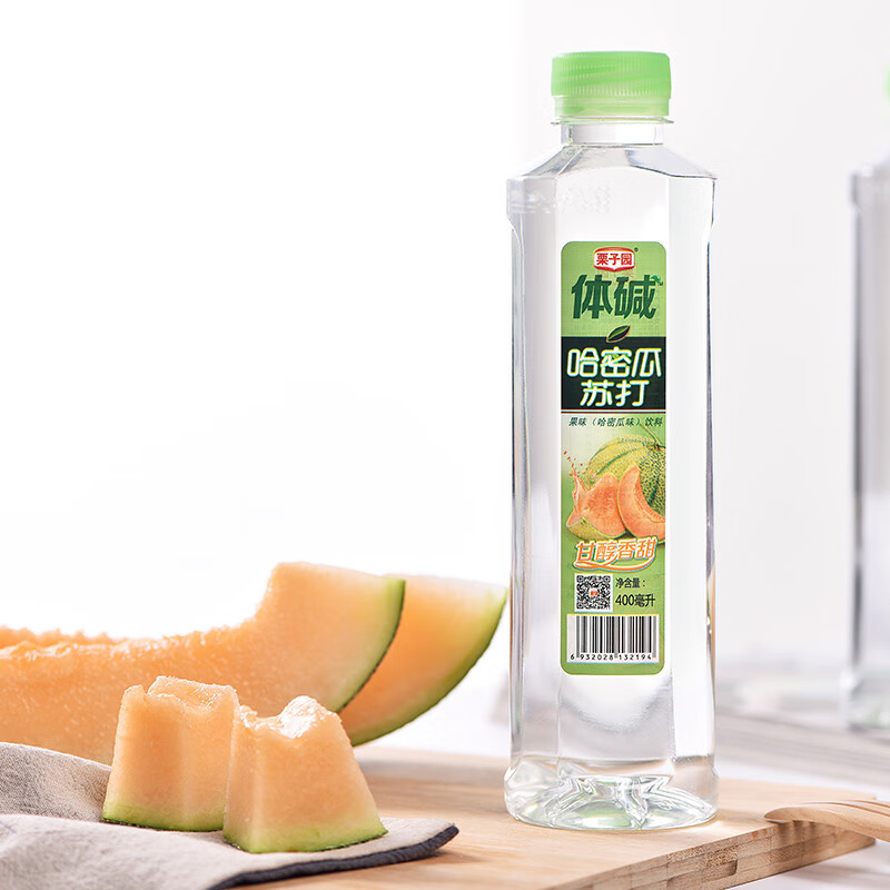 栗子园哈密瓜苏打水400ml*24瓶菠萝百香果苏打饮料 哈密瓜味