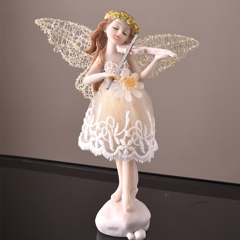 福美林（FUMEILIN） 创意欧式田园天使装饰品少女房间摆件客厅家居摆设结婚生日礼物 拉提琴仙子