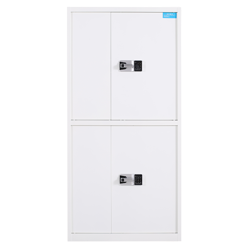 萬度（Wan Du） 保密柜文件柜電子密碼鎖鋼制保密柜文件柜國寶指紋鎖鐵皮柜 通雙節(jié)瓷白 國保鎖