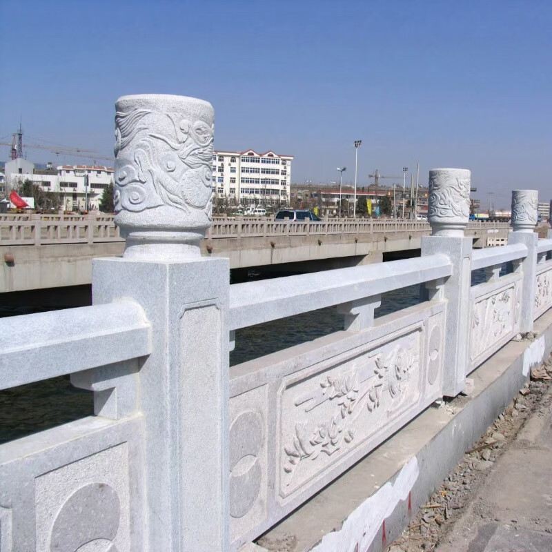 花岗岩桥栏板石栏杆河道别墅栏杆围栏升旗台石栏杆花岗岩石材护栏 200