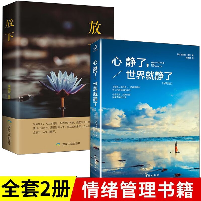【全2册】心静了世界就静了 放下 用冥想疗愈每个心里有伤有故事的人 留在心静的世界成长的人生智慧书籍