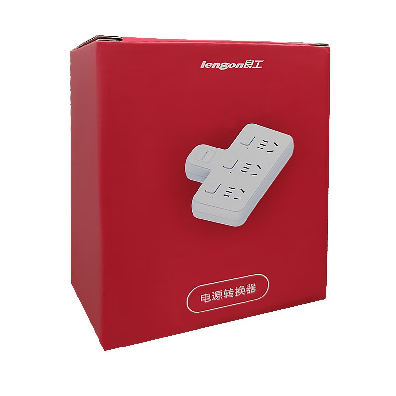 良工（lengon） 插座转换器 无线插座 转换插头一转多 插座插排插线板拖线板 3孔位分控转换插座品字形Q813