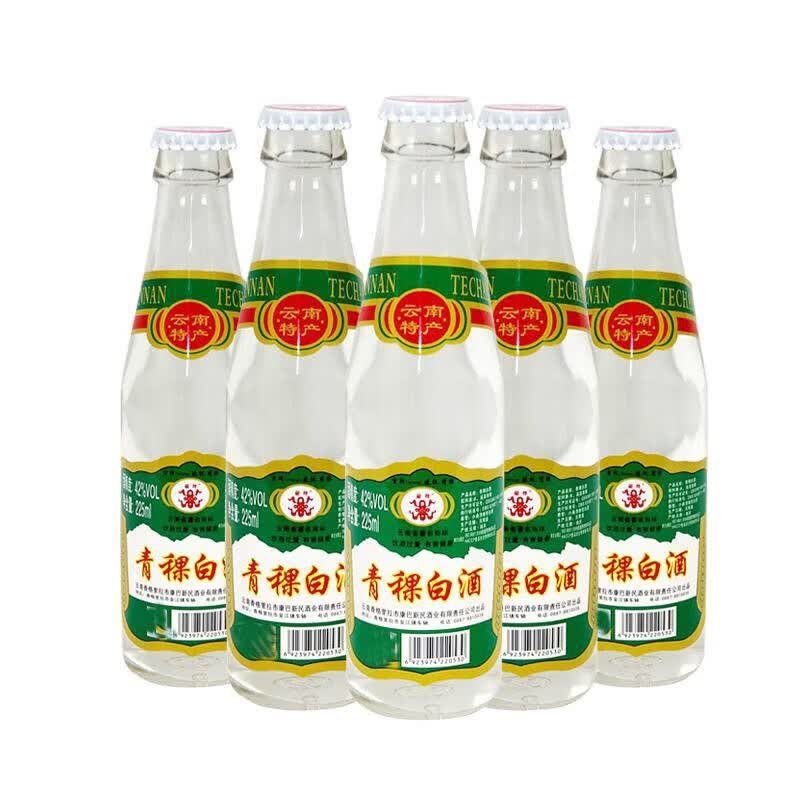 云南香格里拉特产藏极青稞酒42度小曲清香型粮食白酒225mlx6小瓶 lx6