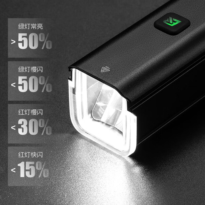 洛克兄弟自行车灯前灯夜骑行高亮强光手电筒TYPE-C充电防雨山地公路车照明 RHL1000流明-智能温控/铝合金支架/赠吊装基座