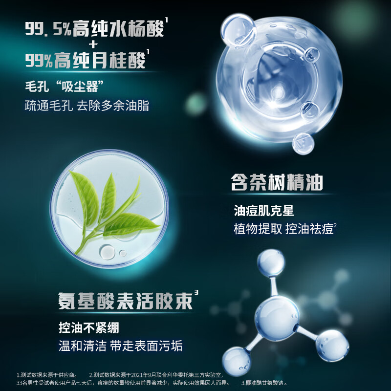 清扬（CLEAR）男士平衡净肤祛痘控油沐浴露600ml+卫宝除螨香皂105gC罗黎明觉醒