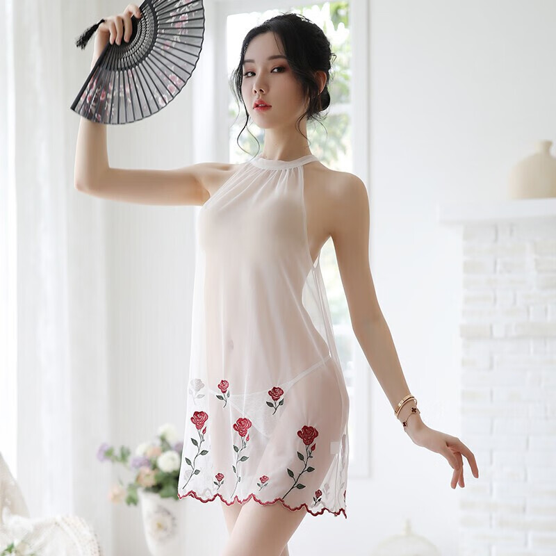 情趣内衣女 透明性感丝袜蕾丝睡衣诱惑三点式丁字裤睡裙连体衣激情