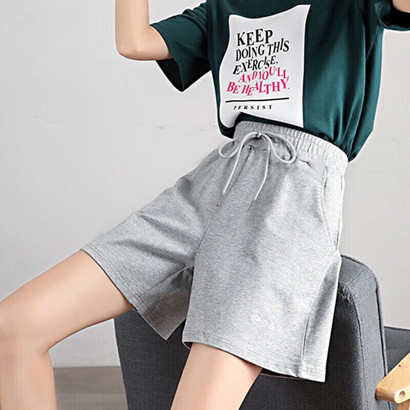 俞兆林俞兆林女装 短裤女显瘦百搭休闲运动短裤女裤 YW1KX21 灰色 2XL怎么看?