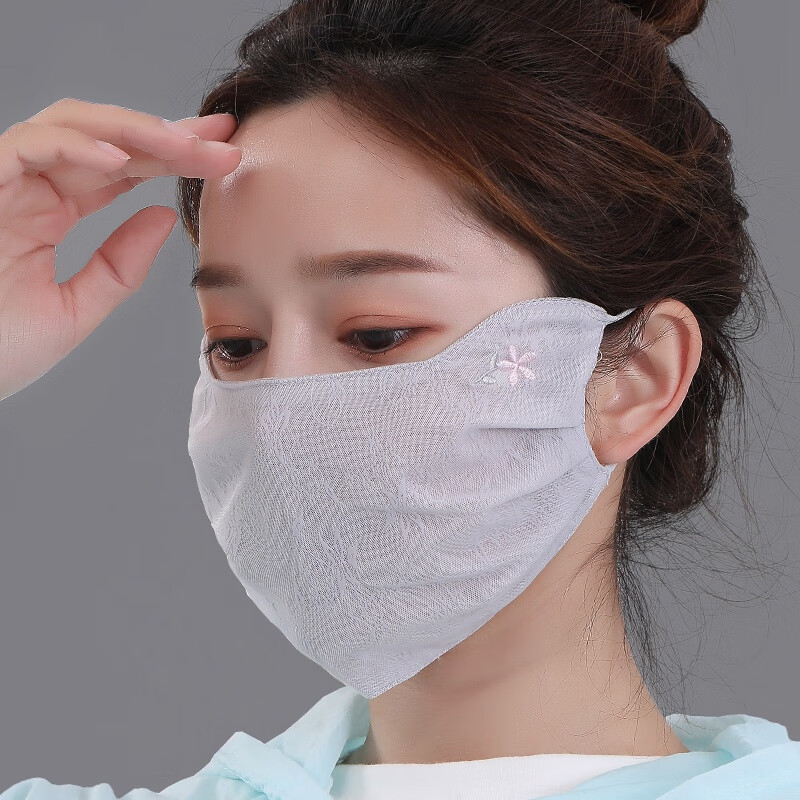 【jd健康】防晒口罩成人新款时尚版脸罩女士面纱面罩冰丝透气高颜值