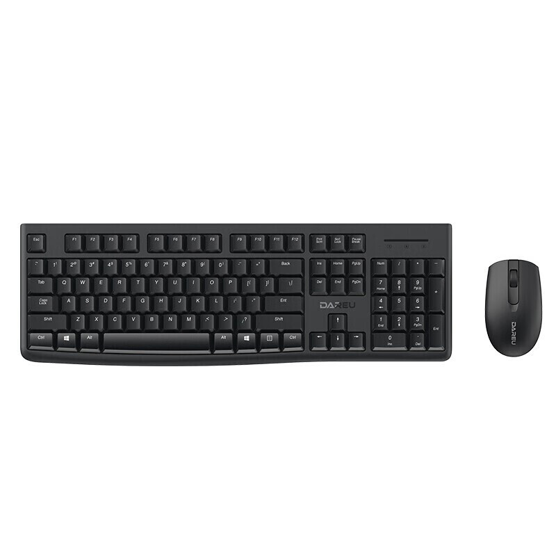 达尔优(dareu) 键鼠套装 无线电脑办公键盘鼠标 鼠标键盘套装 LK186 黑色