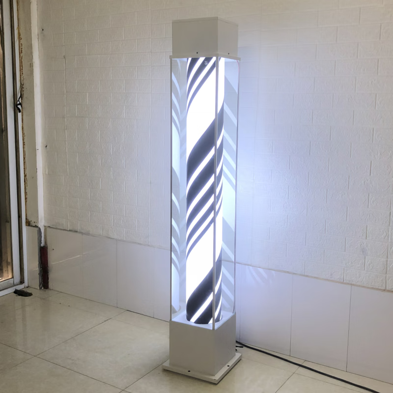 矢向美发转灯 美容美发转灯落地灯箱发廊标志灯理发店钢化玻璃超亮led