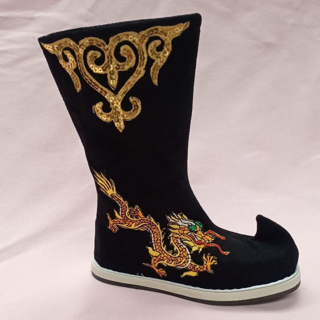 古代汉服男靴古装靴 翘头舞蹈cos汉服内增高 男女中式皂靴弓鞋婚鞋