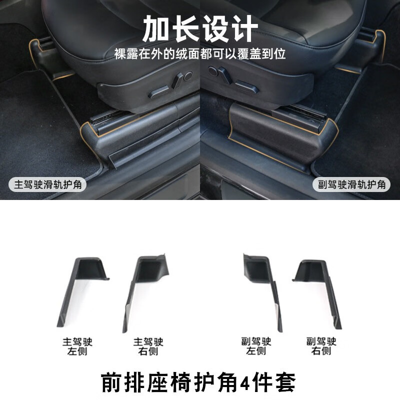 爱源尚适用于特斯拉modely座椅护角全包防踢保护条车门门槛装饰改装件