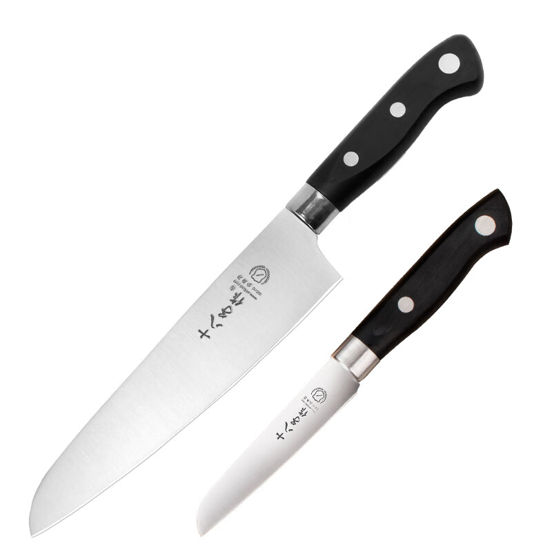 十八子作 水果刀不锈钢瓜果刀套装厨房家用刺身料理切西瓜长款套装组合刀具 A款小水果刀 (H332-D)配刀套