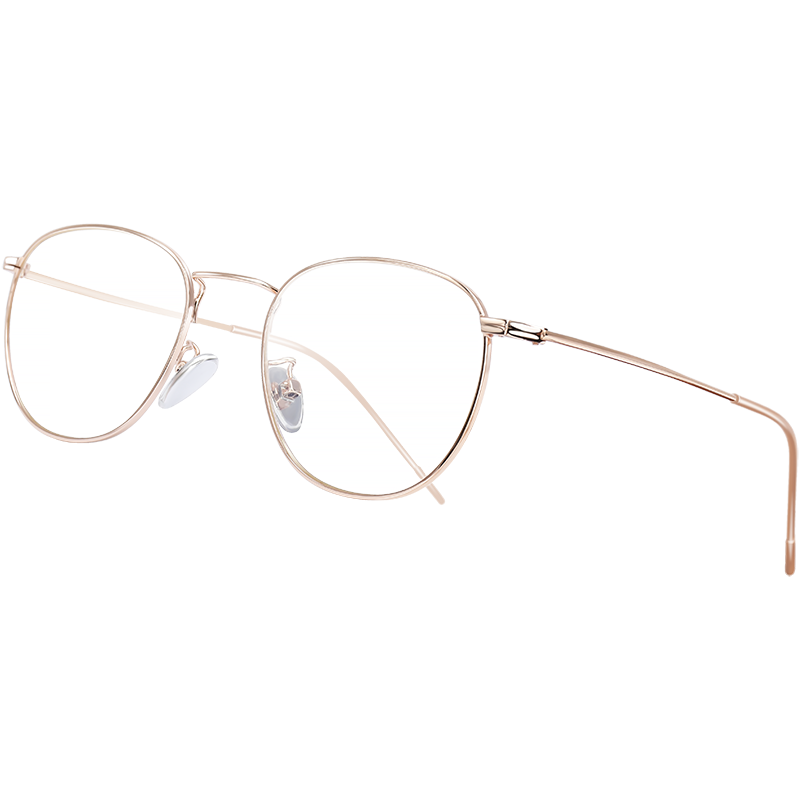 SooGree防蓝光眼镜男女眼镜框眼镜架近视光学镜架复古简约G12046玫瑰金