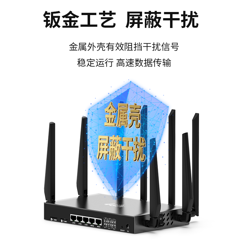 拓实4g5g无线家用路由器全屋WiFi5G双频插卡路由器千兆穿墙王全网通移动随身wifi信号放大器 LT260D 双卡双WAN双频千兆网口