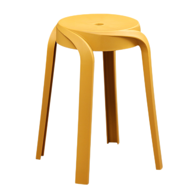 和大人 塑料凳子成人板凳家用高凳子客厅加厚凳餐厅简约叠放圆凳 出口品质加厚 浅蓝色