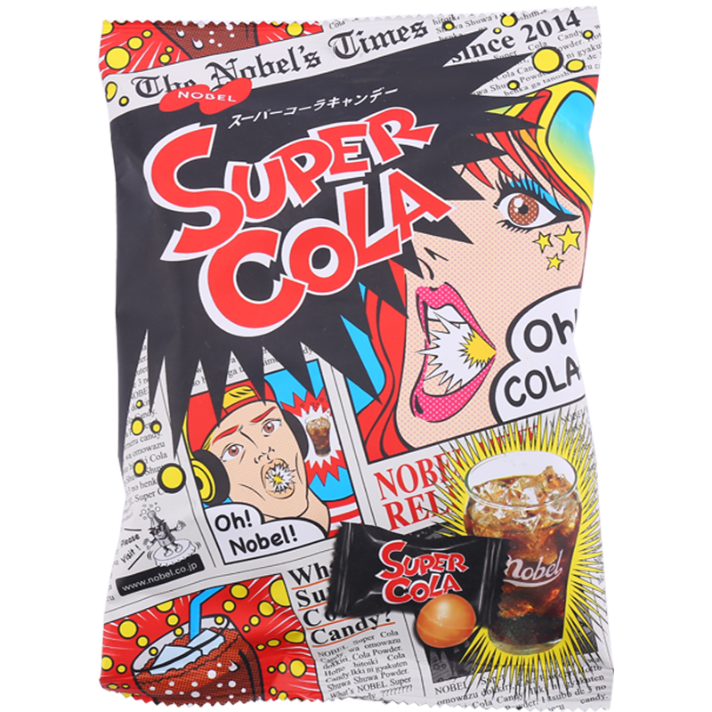 洋風(fēng)食材日本原裝進(jìn)口食品 諾貝爾 可樂(lè)味立波糖 83.6g 休閑零食創(chuàng)意糖果