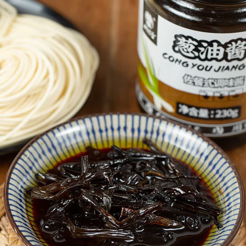230g大瓶装川娃子葱油酱拌面酱拌饭酱上海风味调味酱黑葱油汁炸酱面