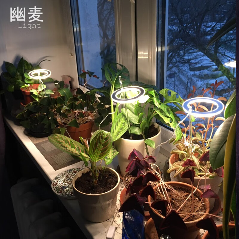 幽麦 led植物生长补光灯全光谱usb食虫多肉发财树水藻补光(可定时) 阳光黄光(可定时)
