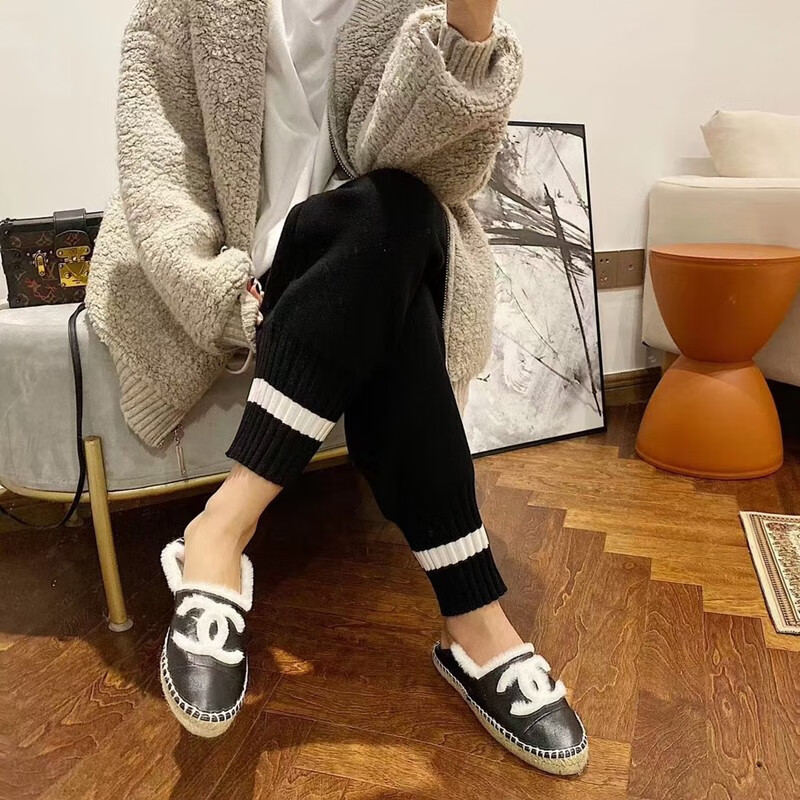 88760-【送运费险】烟管裤九分铅笔裤羊绒女奶奶秋冬打底外穿显瘦束脚裤 UGG黑色 均码(80-145斤均可)-详情图