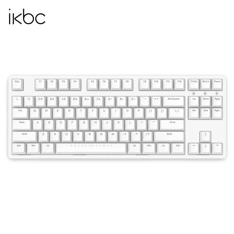ikbc W200 机械键盘 2.4G无线 游戏键盘 87键 cherry轴 樱桃轴 无线机械键盘 白色 茶轴