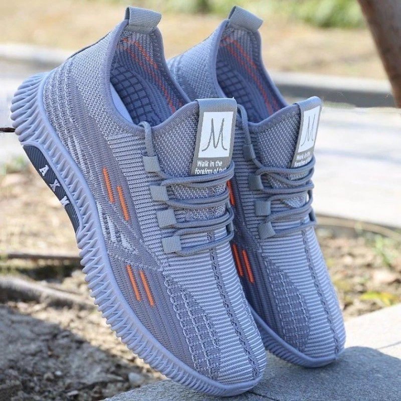 【精选】透气网面鞋软底单鞋2023夏季老布鞋潮休闲运动鞋网鞋 灰色M88款 39