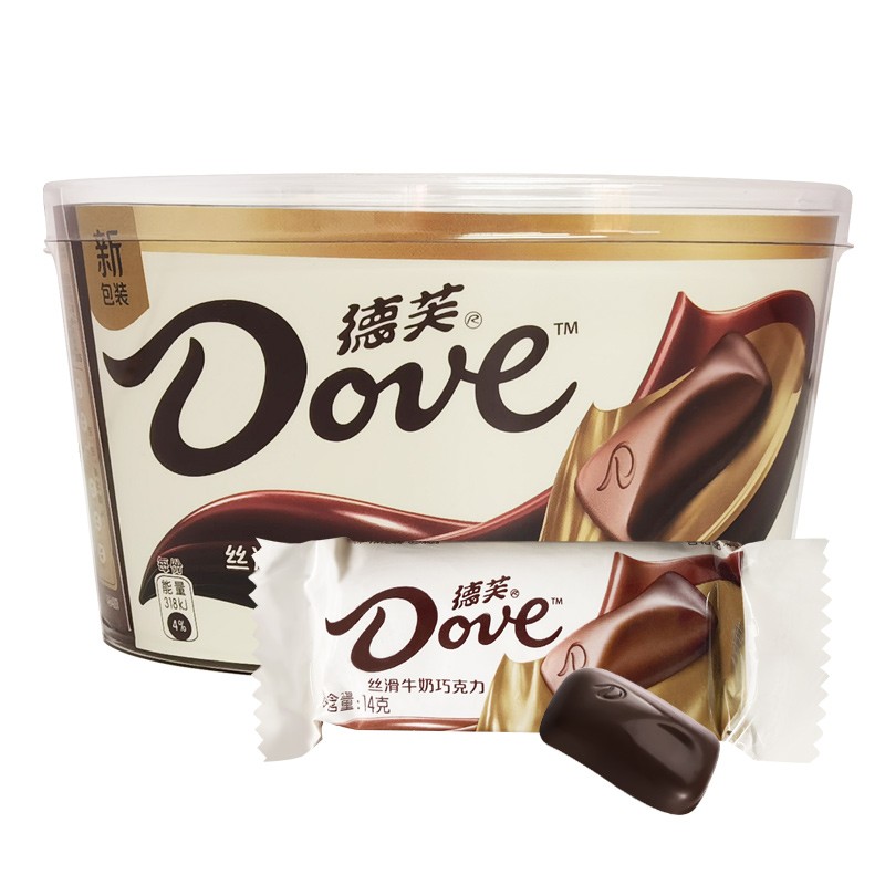 德芙(dove)新货德芙巧克力礼盒装碗装【新包装】 办公休闲零食散装