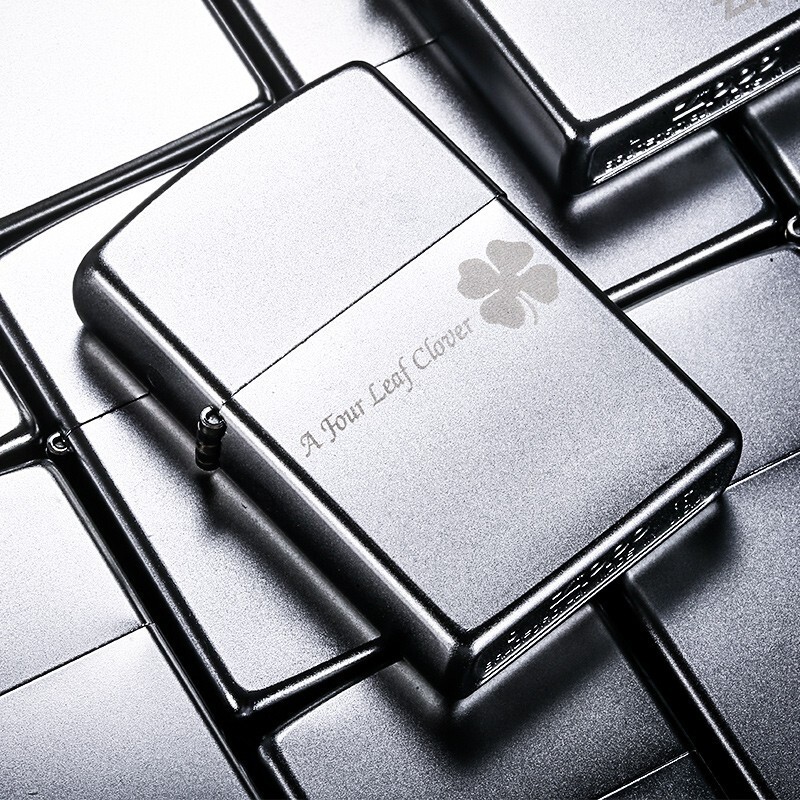 zippo打火机美国原装之宝煤油防风镀铬磨砂205 zp火机diy定制刻字