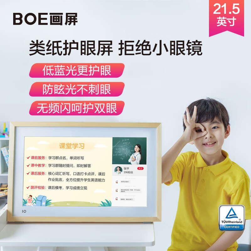 方BOE画屏E1s类纸护眼屏 在线教育 网课护眼 手机投屏数码相册 低蓝光无损伽马显示器