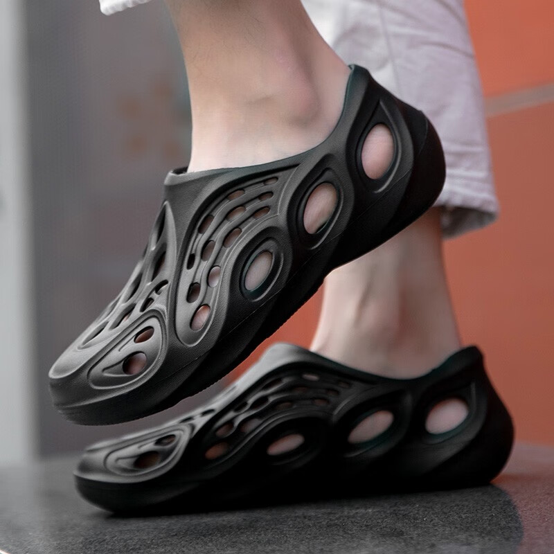 堡勒迪泡沫底男鞋夏季凉鞋洞洞鞋男潮流男士韩版个性防滑软底花园鞋