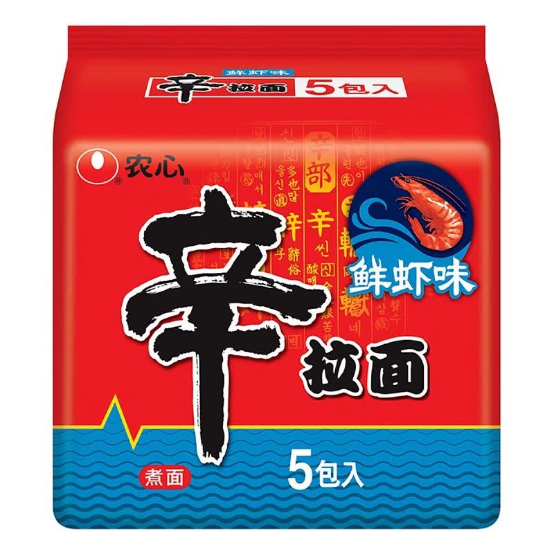 农心 鲜虾口味辛拉面 方便面 袋面速食零食品 五连包 120g*5包属于什么档次？
