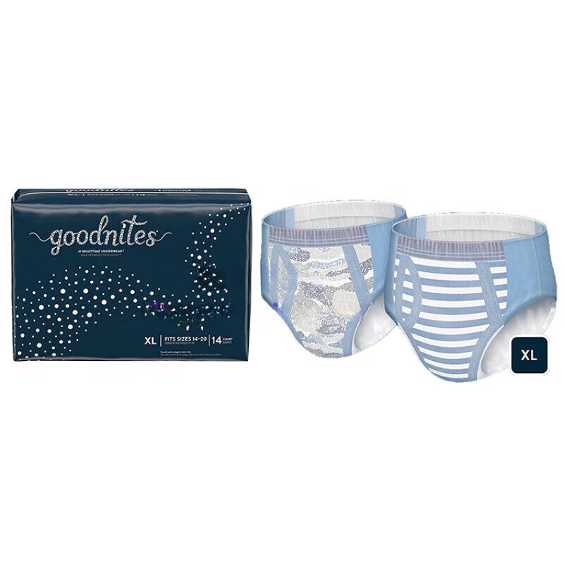好奇goodnites男孩女孩纸尿裤拉拉裤夜安裤进口尿不湿huggies 男款xl