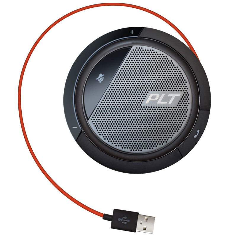 缤特力博诣poly全向麦克风视频会议usb免驱有线连接360收音桌面扬声器