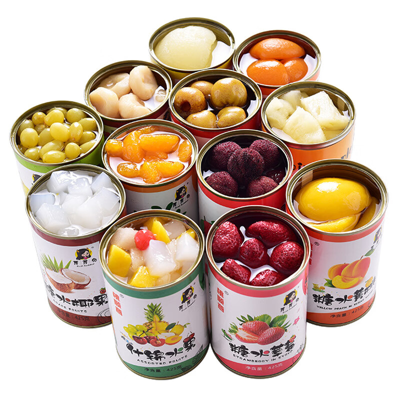 美希恩(meadsheen)水果罐头6罐混合黄桃草莓整箱整件零食饮料什锦橘子