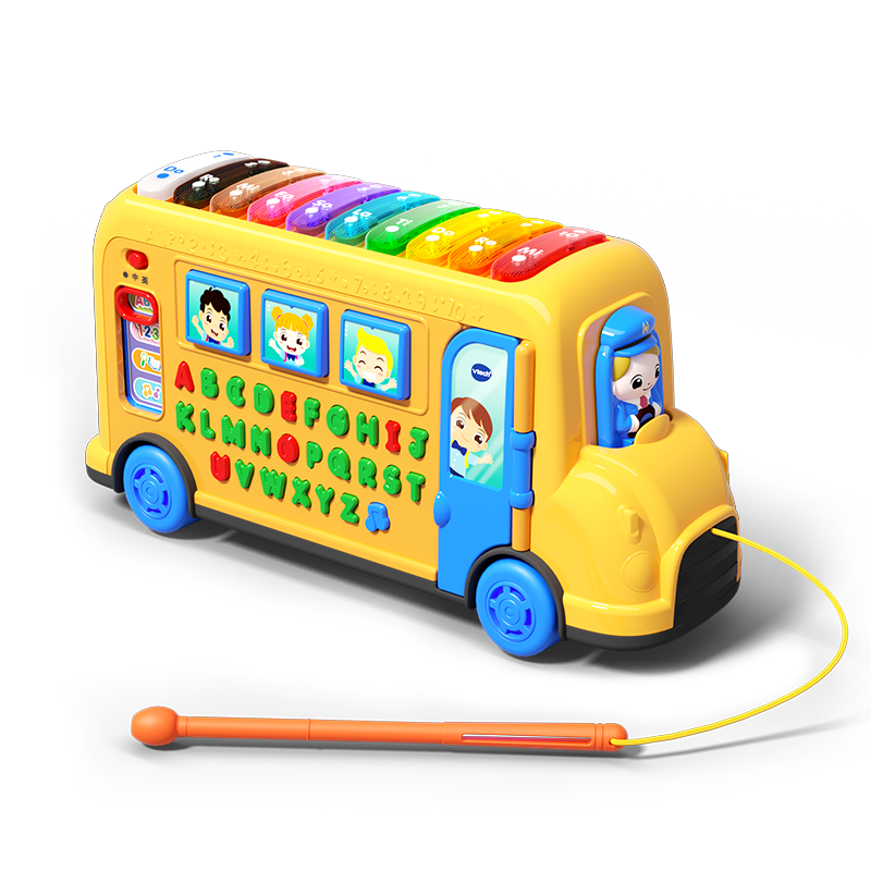 偉易達(dá)（Vtech）玩具車4合1字母巴士寶寶1-3歲中英早教汽車男女孩生日禮物