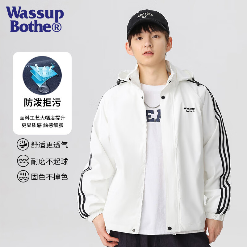 ����ȯ������PLUS:WASSUP BOTHE�п����＾��ϵ��ʿ���׳����˶�����ѧ����ñ������װ ��ɫ 3XL 