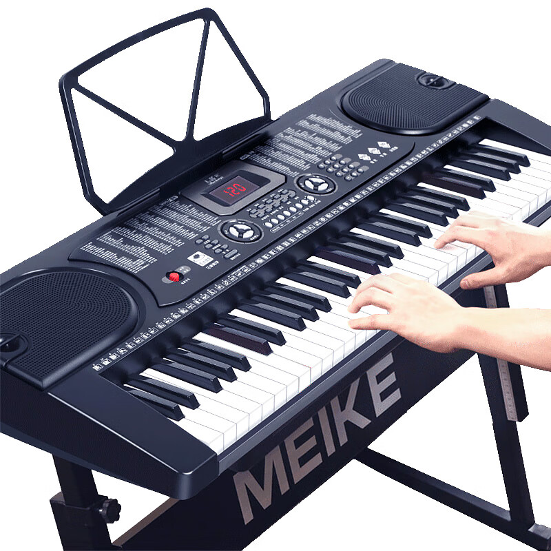 美科（MEIRKERGR）MK-8618 61键多功能智能教学电子琴儿童初学乐器 连接手机pad带琴架