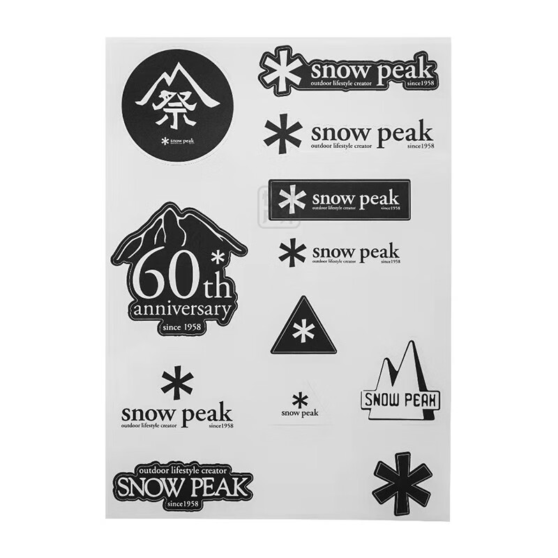 go out 野营贴纸日本snow 雪峰60周年贴纸户外品牌贴纸 车贴 雪峰贴纸