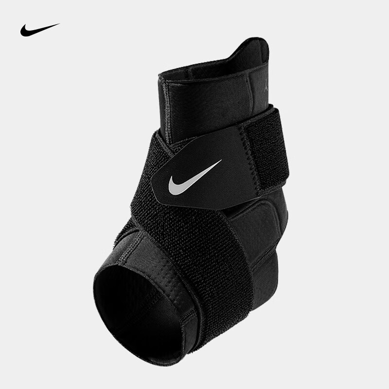 耐克NIKE弹性绷带加压护踝 篮球足球羽毛球防护具运动扭伤护脚踝保暖 黑色3.0单只装N1000673010 L：40-43码鞋