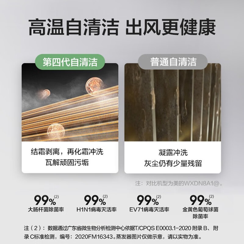 美的空调 大1匹/1.5匹新一级能效全直流变频冷暖空调 双节能低噪 智能除菌大风量空调挂机 极酷 大1匹--适用面积11-17㎡.