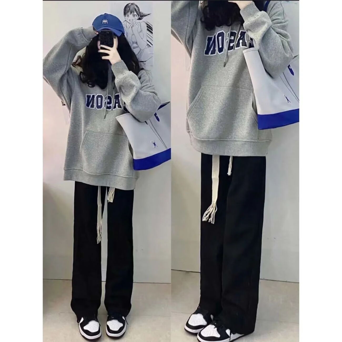 妃趣猫秋季卫衣女套装少女生初高中学生2023秋冬新款学生女卫衣全身