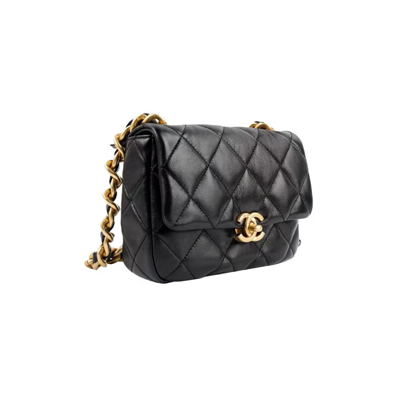 香奈儿(chanel)女包22金扣时尚迷你小羊皮链条包单肩斜挎包 as3205